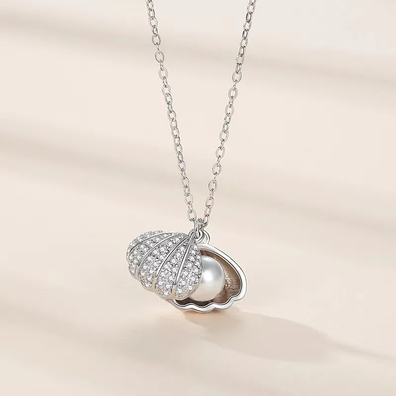 Wholesale PVD Coated Real Gold Plated Shell Stainless Steel Fashion Waterproof Non Tarnish Necklace