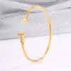 Wholesale PVD Coated Real Gold Plated Solid Color 304 Stainless Steel Casual Simple Style Classic Style Waterproof Non Tarnish 304 Stainless Steel Bangle