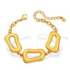 Wholesale Ion Plating (IP) Real Gold Plated 18K Gold Geometric Solid Color 304 Stainless Steel Elegant Waterproof Non Tarnish Bracelets Necklace