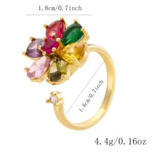 Jz29 Rotating 7-Color Flower / Adjustable Opening