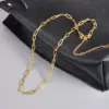 Wholesale PVD Coated Real Gold Plated Geometric Titanium Steel Simple Style Waterproof Non Tarnish Necklace