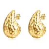 Wholesale 1 Pair Simple Style Water Droplets Plating Stainless Steel Ear Studs