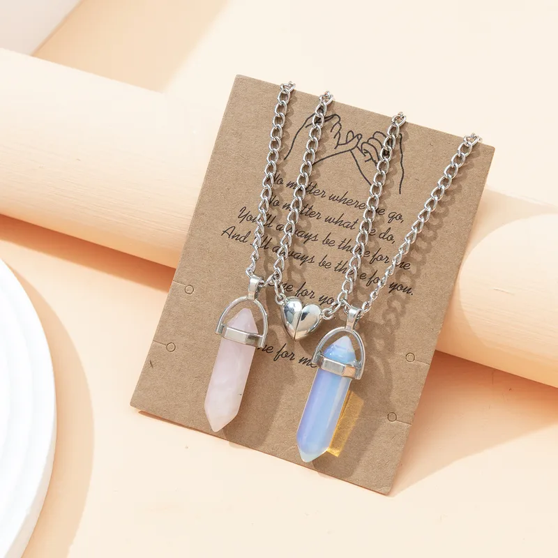 Fashion Water oplets Gem Inlaid Gemstone Pendant Necklace 1 Set