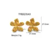 Wholesale PVD Coated Real Gold Plated 18K Gold Irregular 304 Stainless Steel 316 Stainless Steel IG Style Marine Style Modern Style Waterproof Non Tarnish Ear Studs