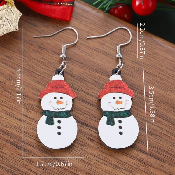 Wholesale Cute Christmas hat, scarf, snowman pendant earrings