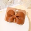Wholesale Leather Bow Duckbill Hairpin Hairpin Simple Clip