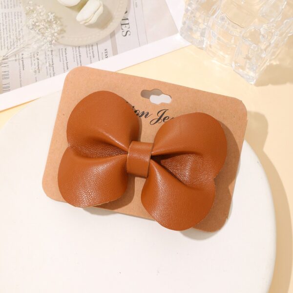 Wholesale Leather Bow Duckbill Hairpin Hairpin Simple Clip