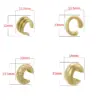 Wholesale 1 Pair Retro Simple Style C Shape Plating Copper 18k Gold Plated Earrings