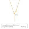 Wholesale PVD Coated Real Gold Plated 18K Gold Solid Color 201 Stainless Steel Elegant Streetwear IG Style Waterproof Non Tarnish 201 Stainless Steel Necklace