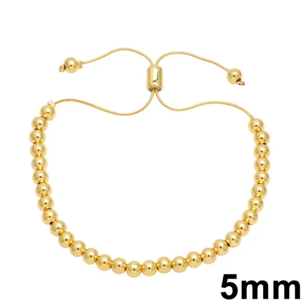 Wholesale Simple Style Solid Color Copper Plating 18k Gold Plated Bracelets