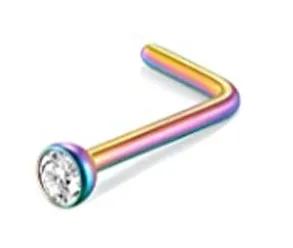 L-Shaped Rod Color White Diamond