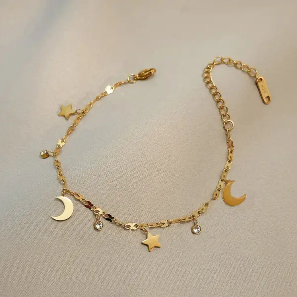 Wholesale Star Foot Titanium Steel Simple Style Bracelets Anklet