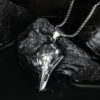 oly-316631893a61baf720bc14b67c6e7c0e Wholesale Cross-border Explosions Nordic Retro Crow Skull Viking Stainless Steel Necklace Punk Skull Eagle Pendant for Men