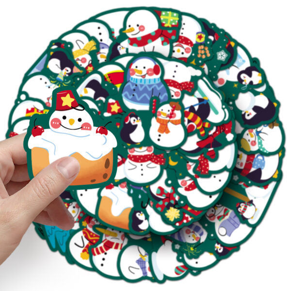 Wholesale 50pcs/pack Snowman Graffiti Stickers