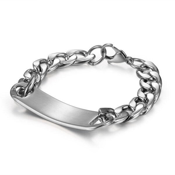 Wholesale ebay AliExpress supply wholesale men's titanium steel stainless steel curved bracelet European and American hip hop Cuban retro