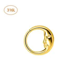 Human Face Gold (stainless Steel) / 1.2x10mm