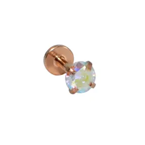 Rose Gold AB Zircon / 1.2x8x3mm