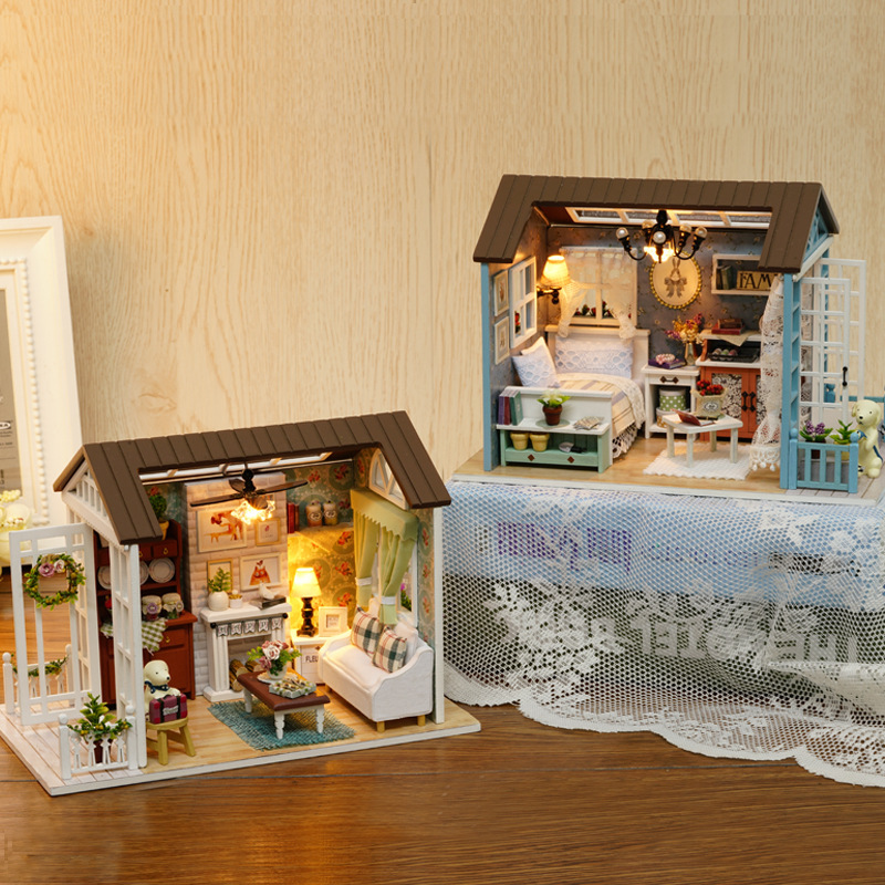 Wholesale House Handmade Assembled DIY Cabin Doll Aessories
