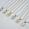 Stainless Steel 18K Gold Plated Casual Commute Plating Inlay Letter Shell Pendant Necklace