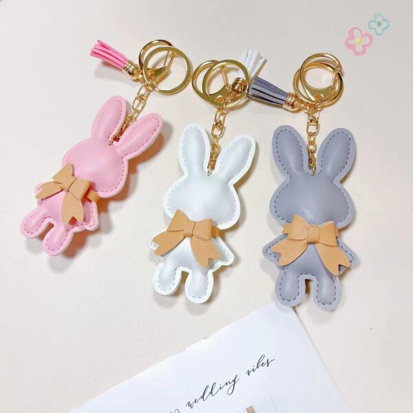 oly-317db23599040d95fe10c565ceb3ed2b Wholesale Foreign trade leather rabbit key chain cute girl heart bag pendant exquisite mobile phone shell patch gift