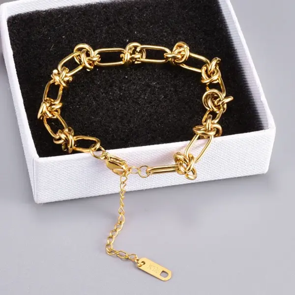 Wholesale Heart 304 Stainless Steel Titanium Steel Waterproof Non Tarnish No Inlaid PVD Coated Real Gold Plated 18K Gold Women'S Anklet