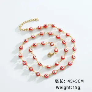 round Red Necklace 45 5cm