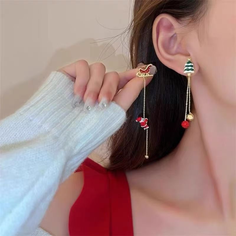 Wholesale Christmas Series Climbing Earrings