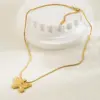 Wholesale Jewelry Simple Style Classic Style Sun Butterfly 304 Stainless Steel Plating Stainless Steel Necklaces