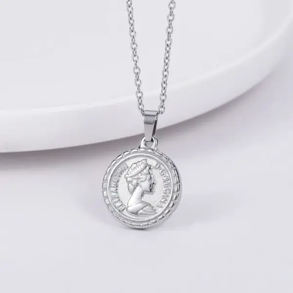 Wholesale Ethnic Style Portrait Stainless Steel Titanium Steel Plating Pendant Necklace