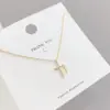 Fashion Cross Copper Necklace Gold Plated Zircon Copper Necklaces 1 Piece