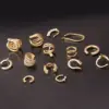 Ear Cartilage Rings & Studs Fashion C Shape Copper Plating Inlay Pearl Zircon