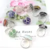 Wholesale Ethnic Style Tree Oval Agate Open Ring 1 Piece