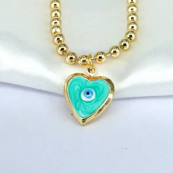 Wholesale Elegant Hip-hop Vintage Style Eye Copper Plating Gold Plated Pendant Necklace