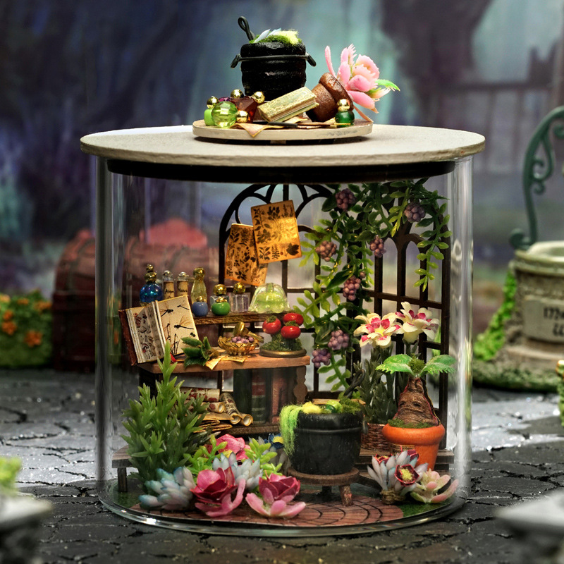Wholesale Zhiqu House diy Cabin eam Bottle Handmade Assembled 3D Architectural Model Table Ornaments Exquisite Girls Gift