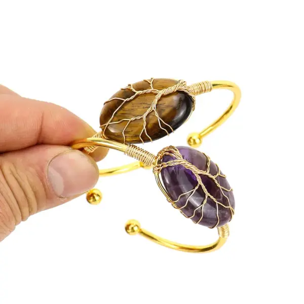 Wholesale Casual Geometric Crystal Copper Cuff Bracelets Wristband Bracelets In Bulk