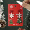 Wholesale Christmas openwork snowflake bow earrings