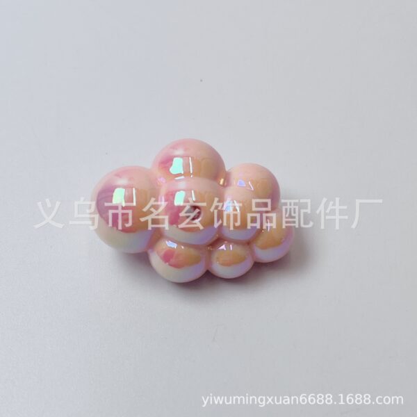 Wholesale Acrylic electroplating non-peeling vertical hole cloud beaded diy cloud mobile phone hanging chain car hanging beaded pen accessories