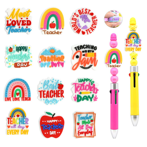 Wholesale Cartoon Phrases Teacher's Day Beads