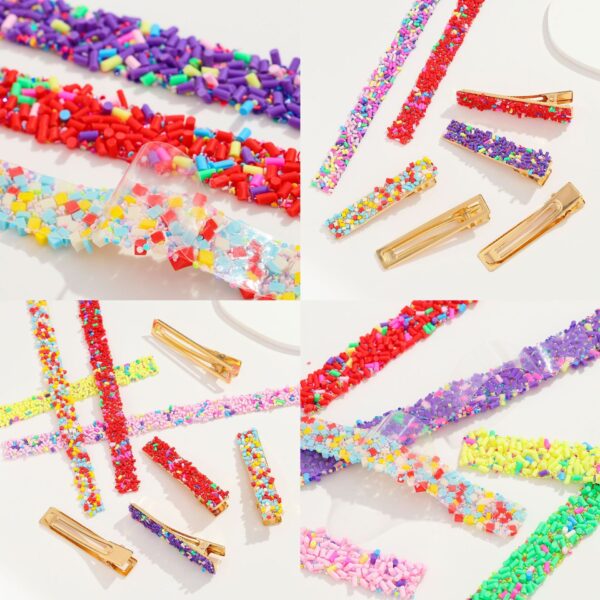 Wholesale Colored resin cylindrical mixed style 1.5cm wide double-sided hot melt adhesive drill strip