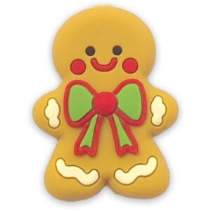 Christmas Gingerbread Man-Z Silicone Beads