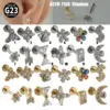 Wholesale 1 Piece Lip Rings Casual Tropical Star Flower G23 Titanium Polishing Plating Zircon 18K Gold Plated Lip Rings Ear Cartilage Rings & Studs