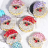 Wholesale Cute alloy Santa Claus, fully rhinestone-encrusted, straight-hole beads for DIY Mobile Phone/KeyChain/Bag Chain Accessories