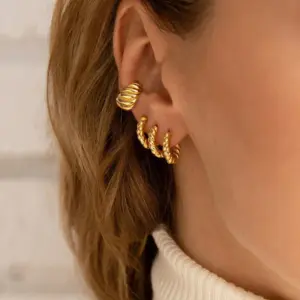 Wholesale Ethnic Style Geometric Copper Earrings Ear Studs