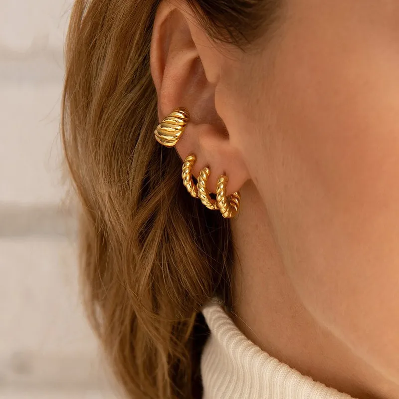 Wholesale Ethnic Style Geometric Copper Earrings Ear Studs