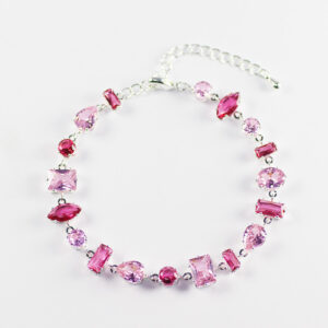 Rose red bracelet / Gold bottom