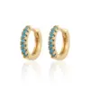 Wholesale Women's Simple Style Solid Color Copper Earrings Inlaid Zircon Zircon Copper Earrings