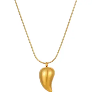 Water Drop Pendant Steel Color / 18K