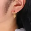 Wholesale PVD Coated 18K Gold Real Gold Plated Leaves Heart Shape Bow Knot 304 Stainless Steel IG Style Original Design French Style Waterproof Non Tarnish Earrings