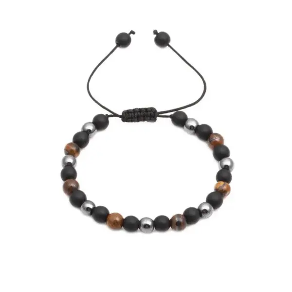 Fashion Geometric Copper Zircon Natural Stone Bracelet In Bulk