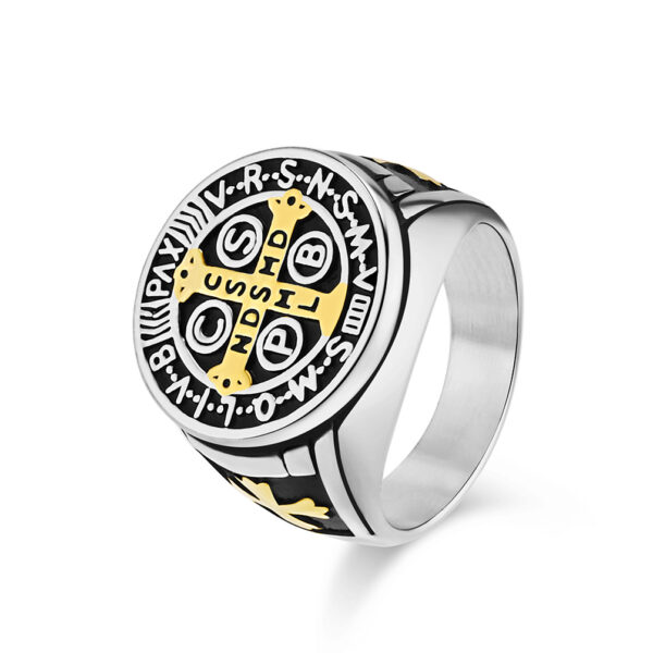 oly-31f4ac228a5bc6e47bb6e0bf936c97b2 Wholesale Retro Style Demolition Stainless Steel Cross Ring Niche Personality Punk Men's Hand Jewelry